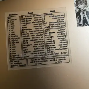 Keyboard Shortcuts Sticker for Laptops.