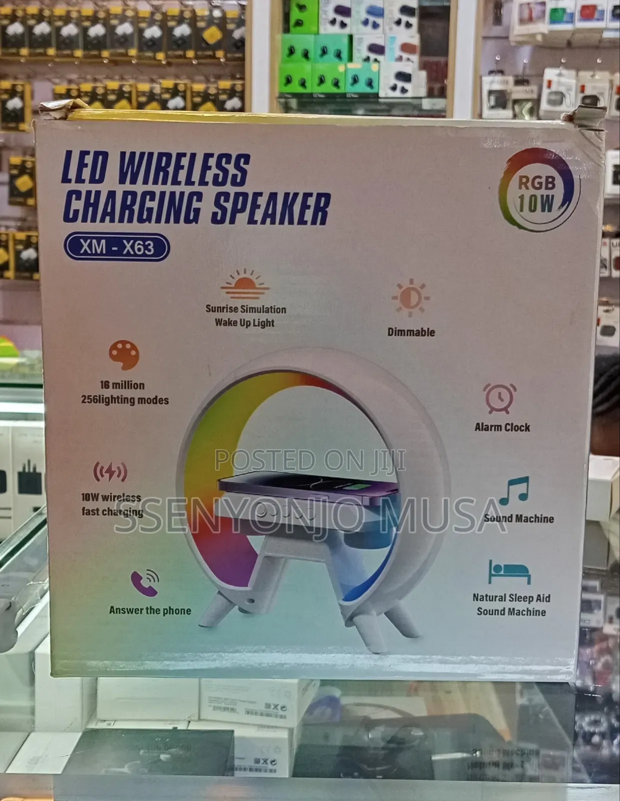 3-in-1 Bedside Led Wireless Charging Speaker – Xm-X63 Wake-Up Light