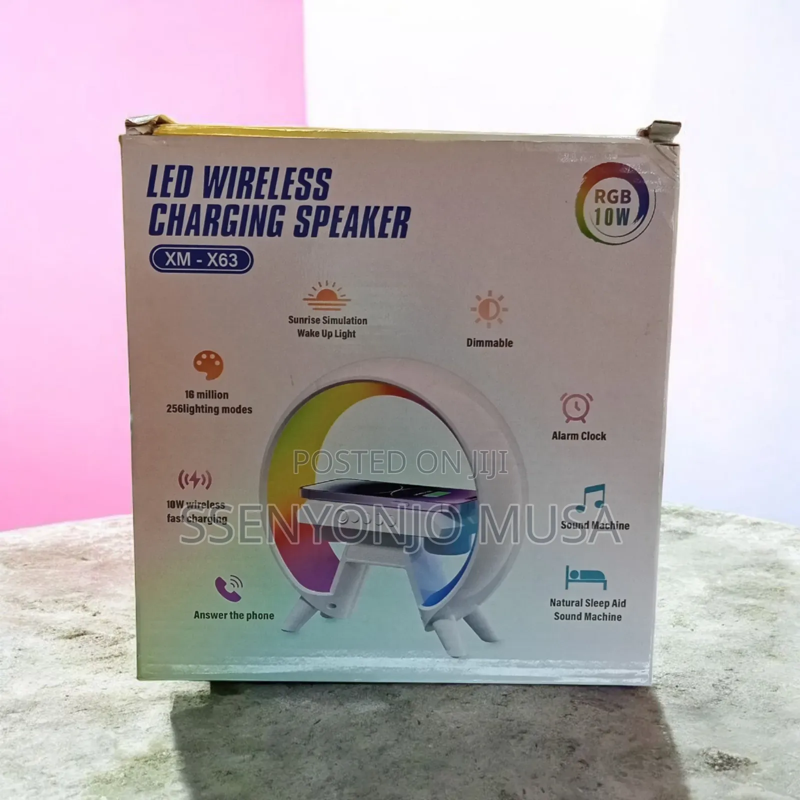 3-in-1 Bedside Led Wireless Charging Speaker – Xm-X63 Wake-Up Light