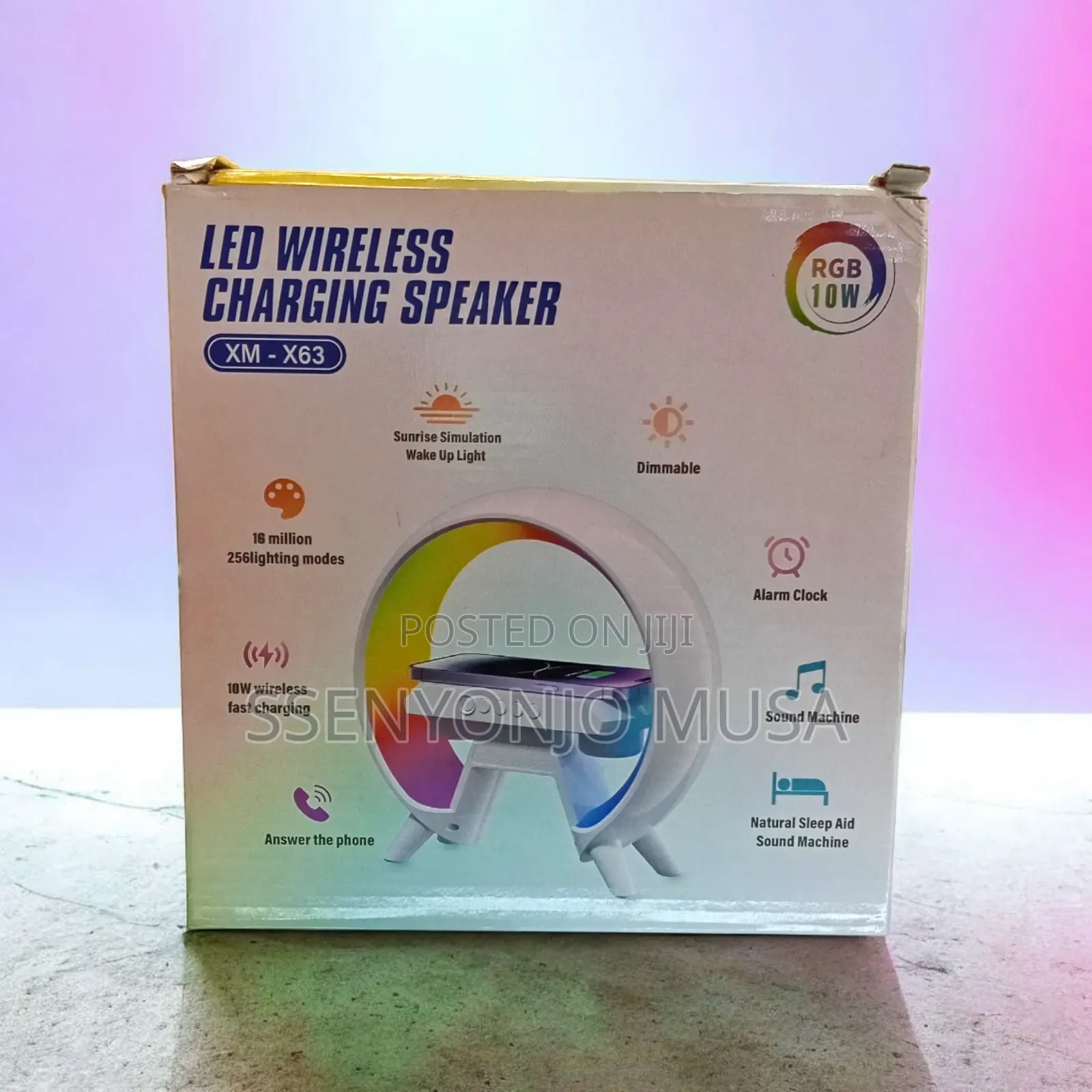 3-in-1 Bedside Led Wireless Charging Speaker – Xm-X63 Wake-Up Light
