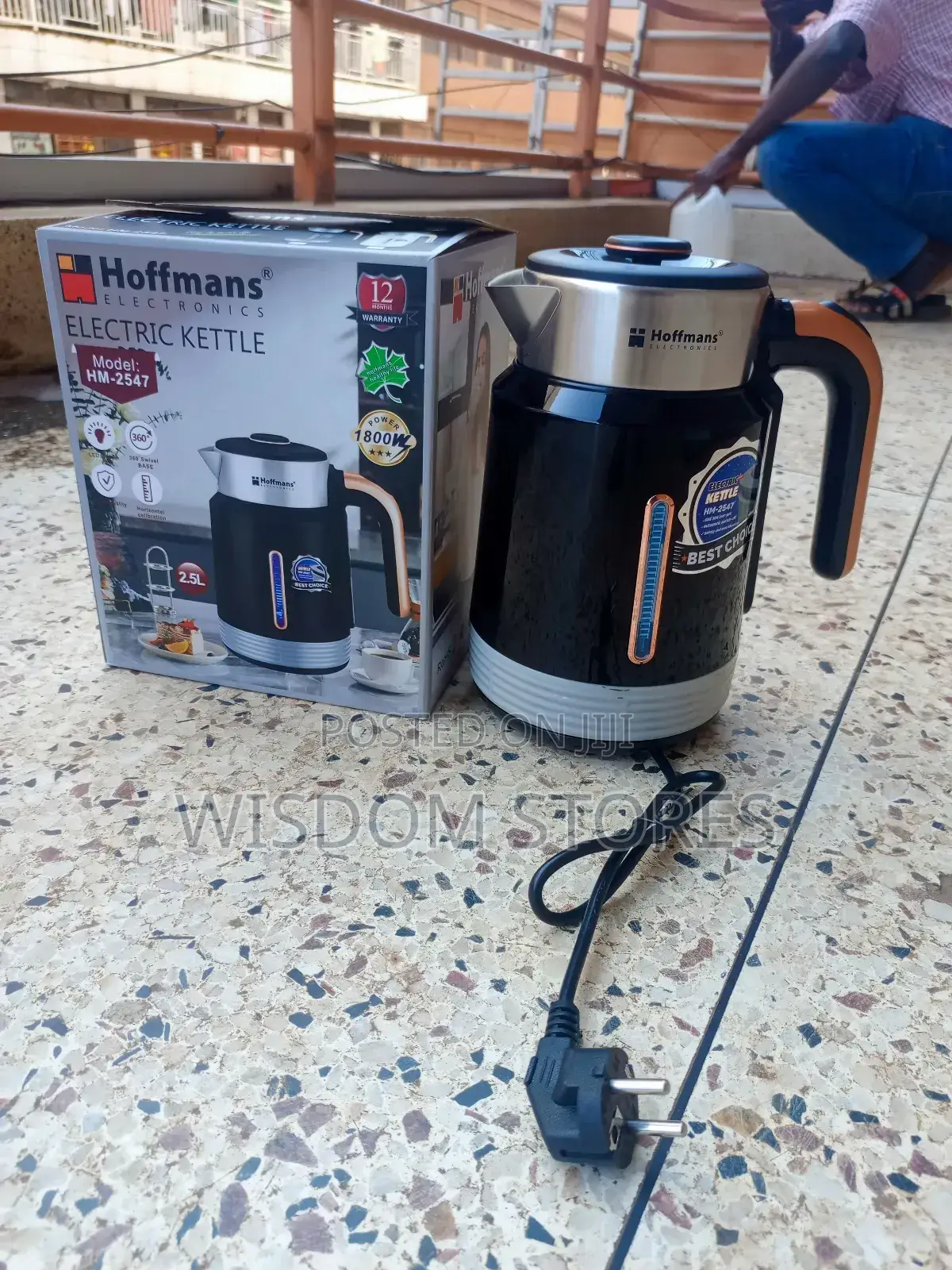 Hoffmans 2.5l Electric Kettle - 360° Swivel Base