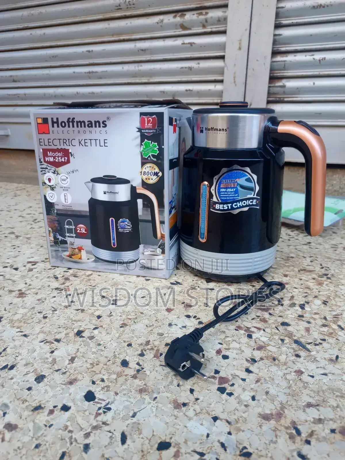 Hoffmans 2.5l Electric Kettle - 360° Swivel Base