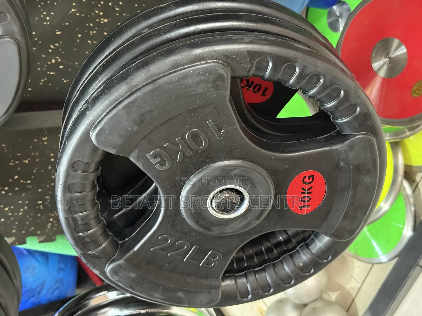 Weight Lifting Plates 10 Kg Pair Small Hole