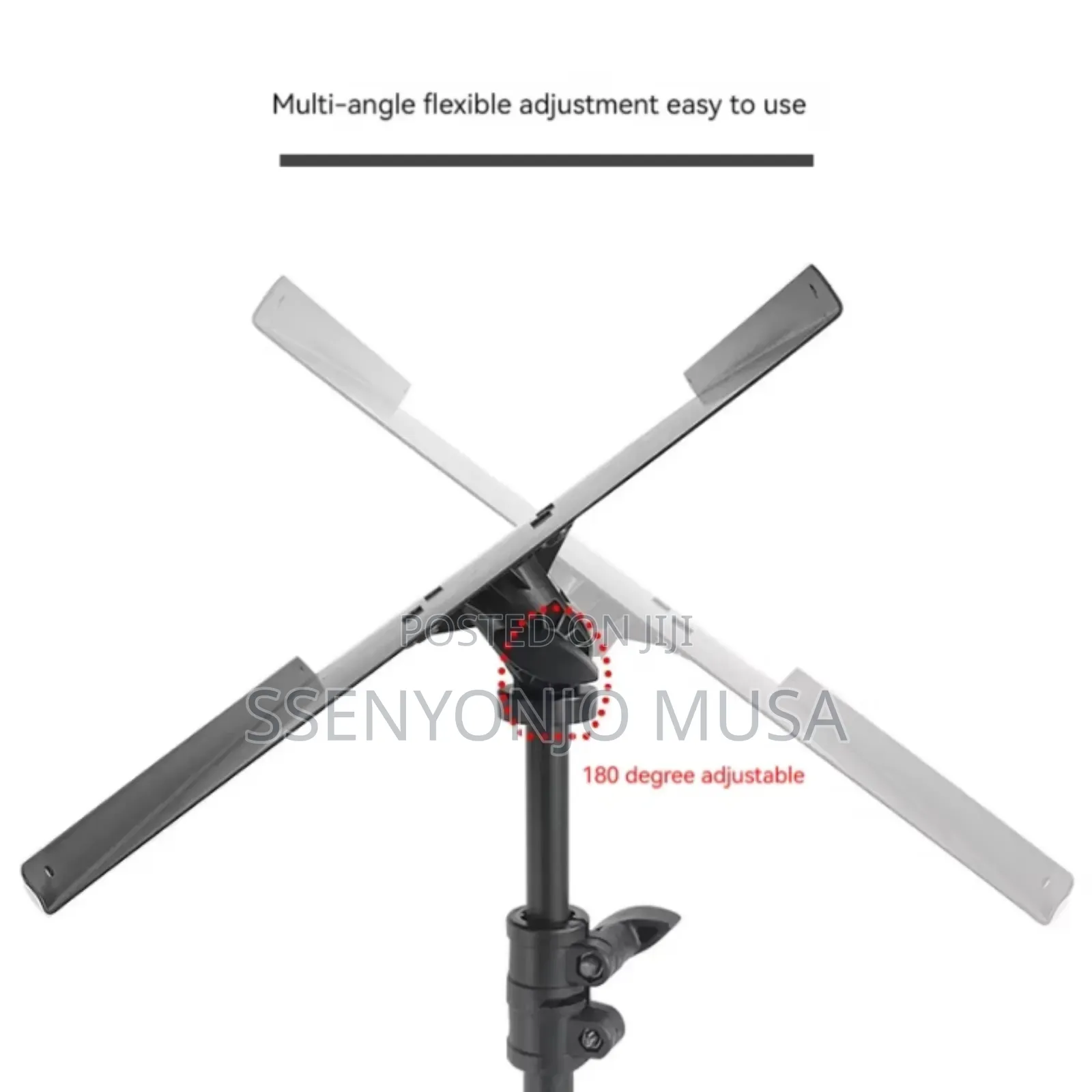 Adjustable Projector Floor Stand With Wheels –29" to 44" Height, Metal