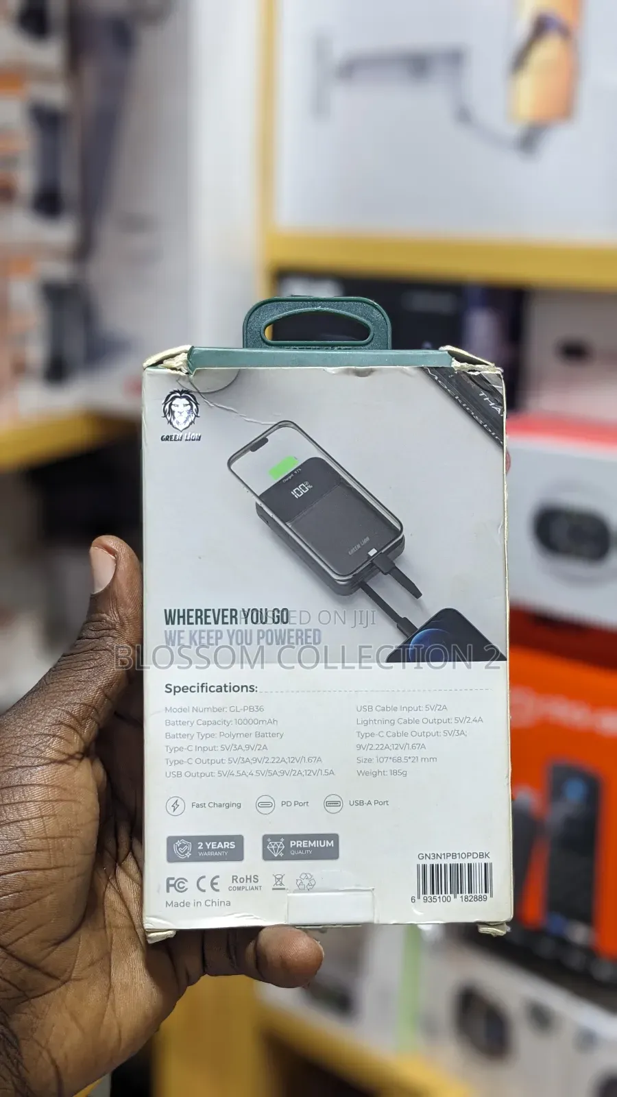 Green Lion 3 in 1 Integrated 10000mah Power Bank