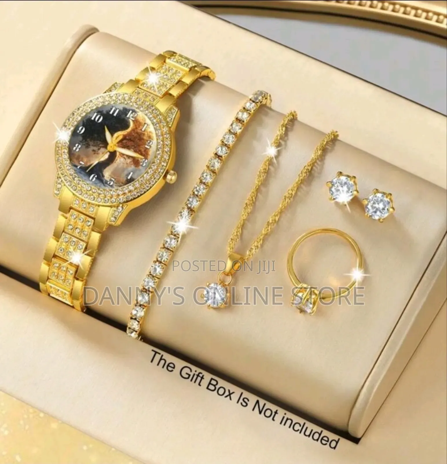 Elegant 6pcs Women's Jewelry and Watch Set -