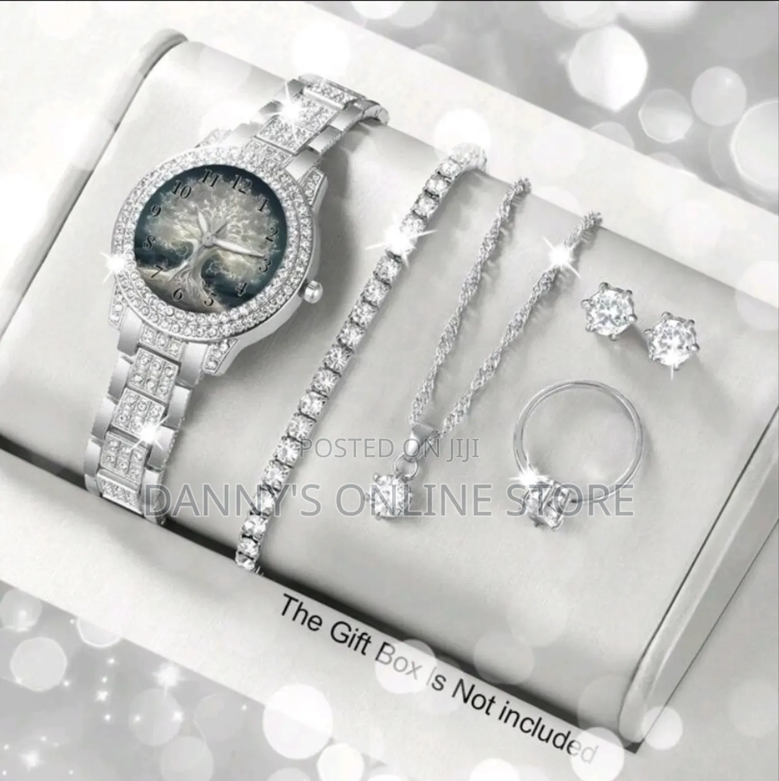 Elegant 6pcs Women's Jewelry and Watch Set -