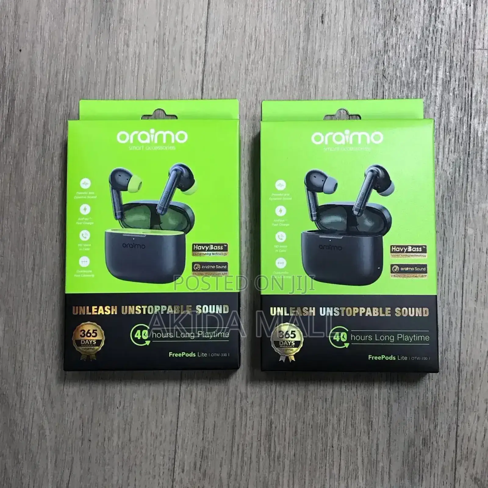 Oraimo Freepods 40hr Playtime Heavybass Wireless App Control Earbuds