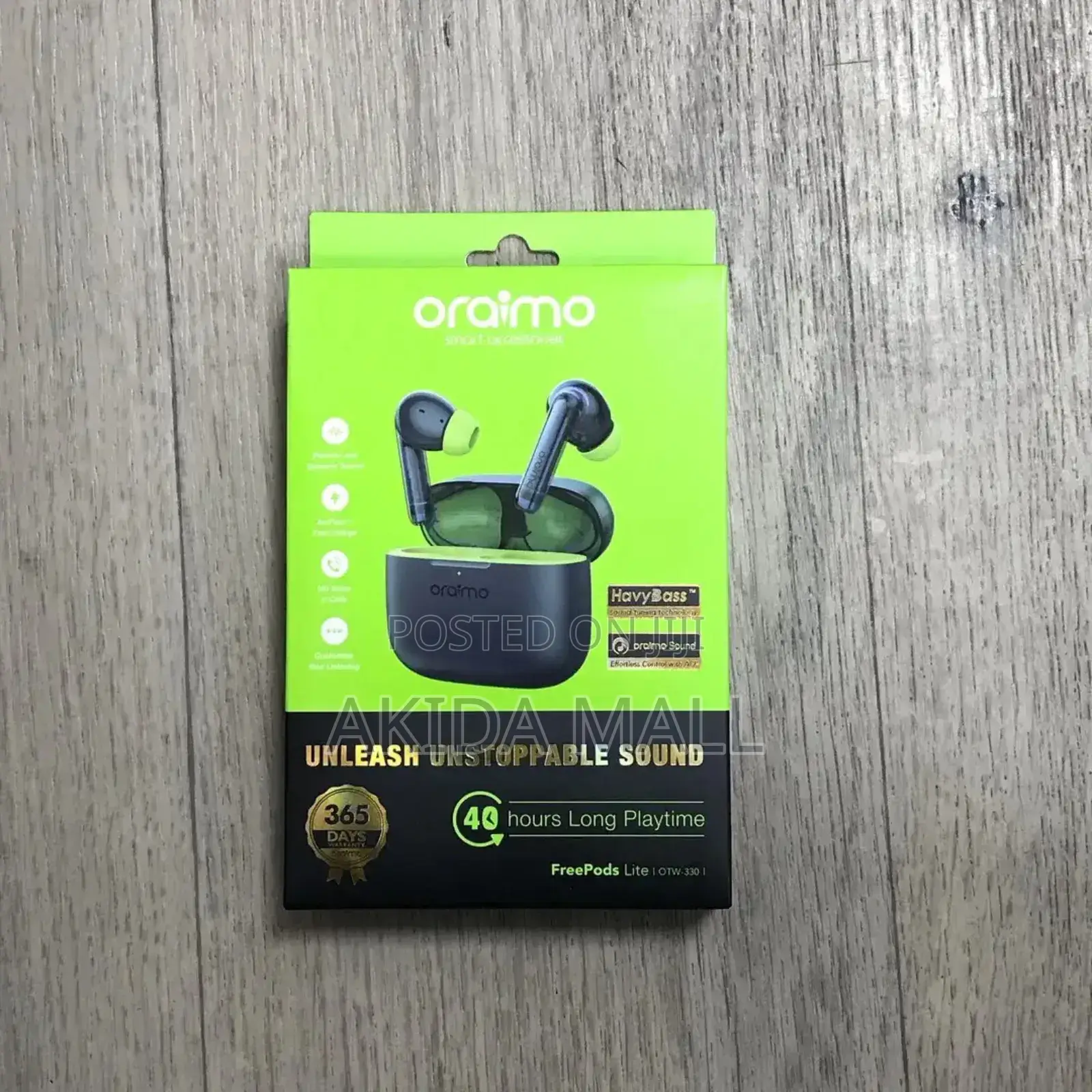 Oraimo Freepods 40hr Playtime Heavybass Wireless App Control Earbuds