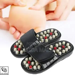 Spring Acupressure Magnetic Therapy Black Acupressure Massage Slippers