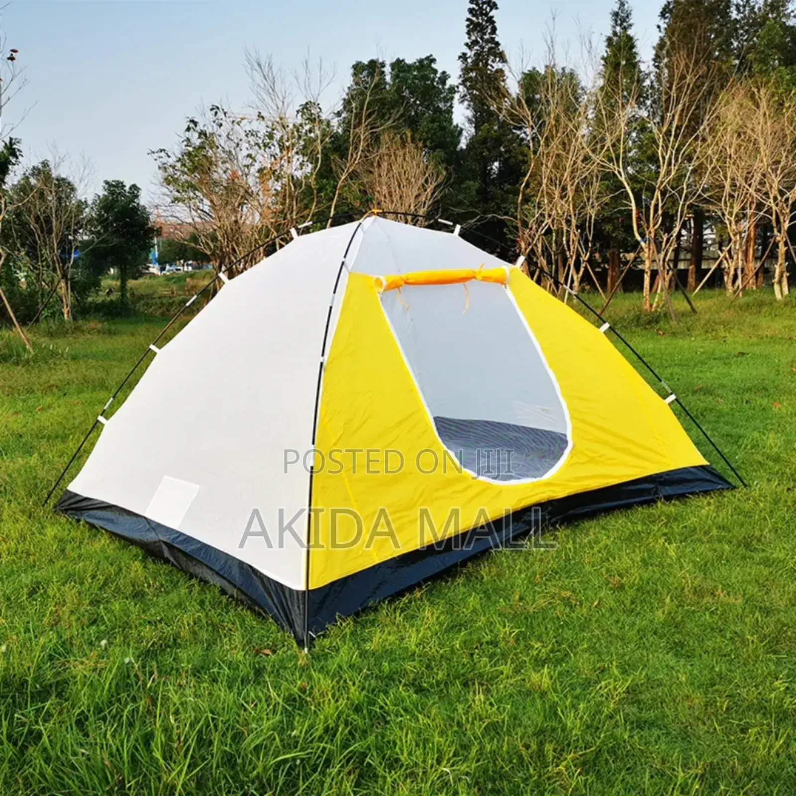 3-4sleeper Manual Double Layer Camping Tent With Shade