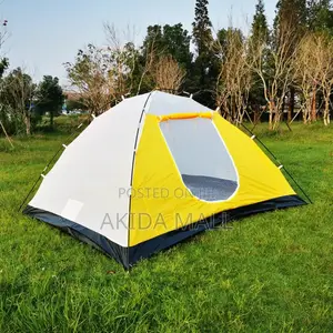 3-4sleeper Manual Double Layer Camping Tent With Shade