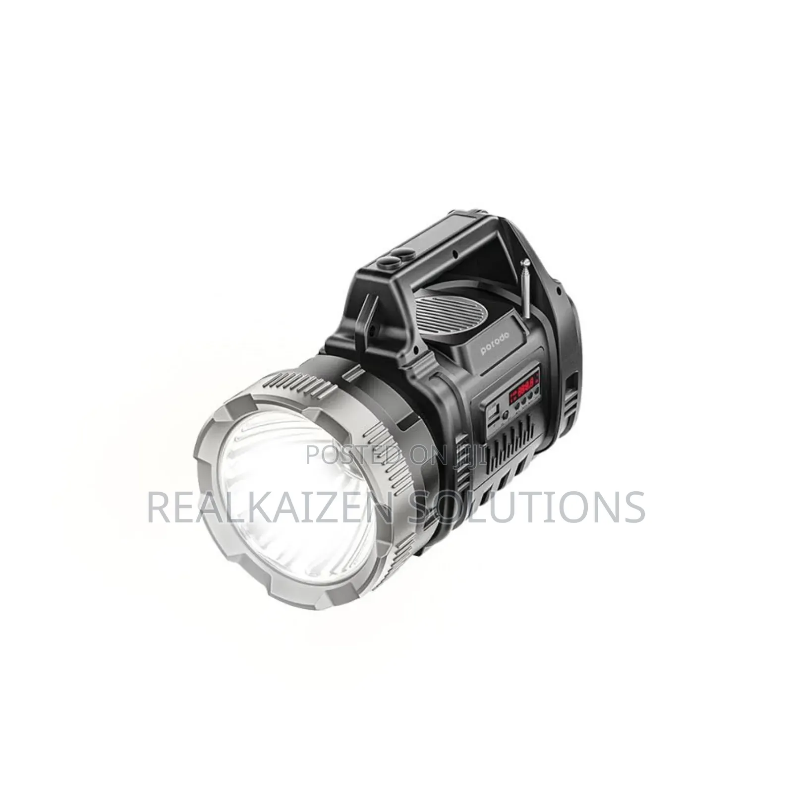 Porodo Lifestyle 3 in 1 Outdoor Adventure Flashlight With Speaker Fm