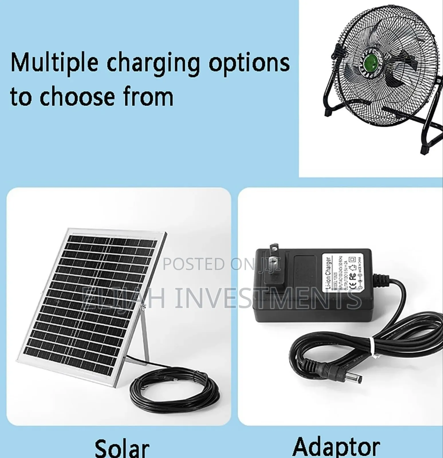 Industrial Heavy Duty Multifunction Rechargeable 16inch Fan