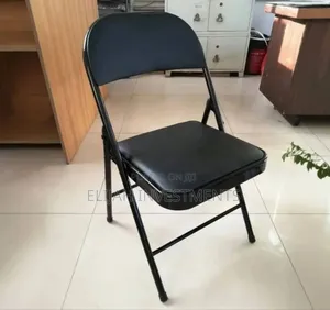 Black Frame Metallic Foldable Chair