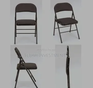Black Frame Metallic Foldable Chair