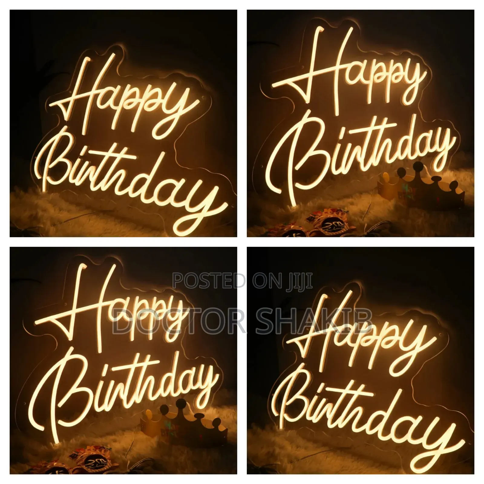 Happy Birthday Acrylic Led Party Neon Sign