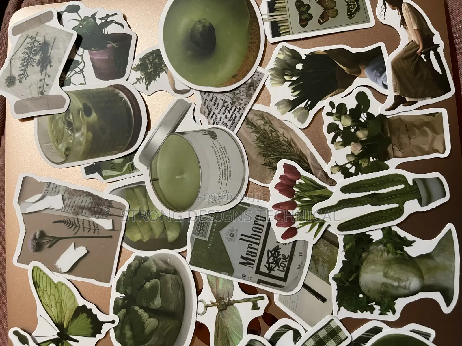 Green Themed Stickers for Laptops/Gaming Consoles/ Books/ Speakers.