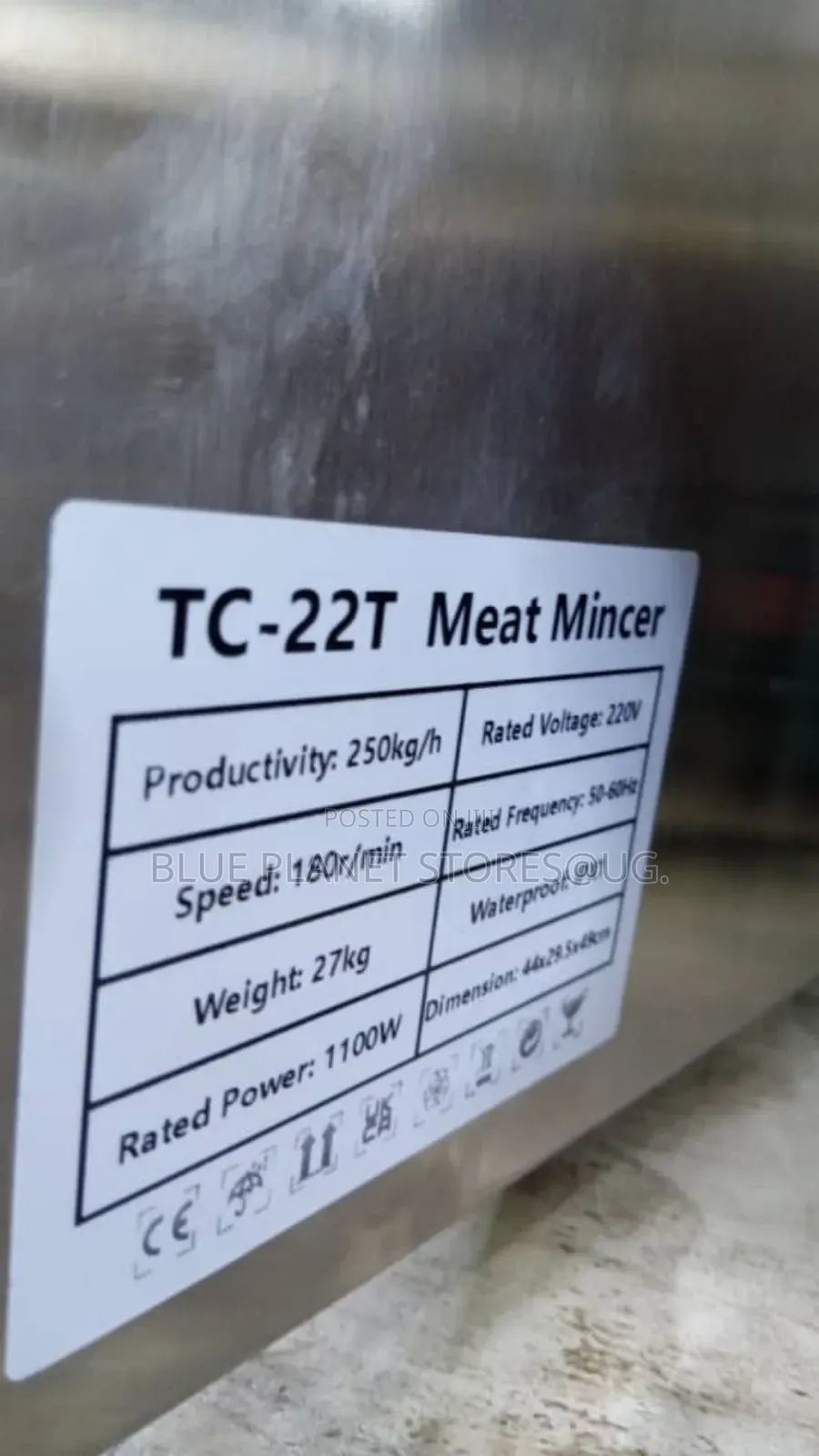 Commercial Electric Meat Mincers/Grinders || 1100w || Tk-22