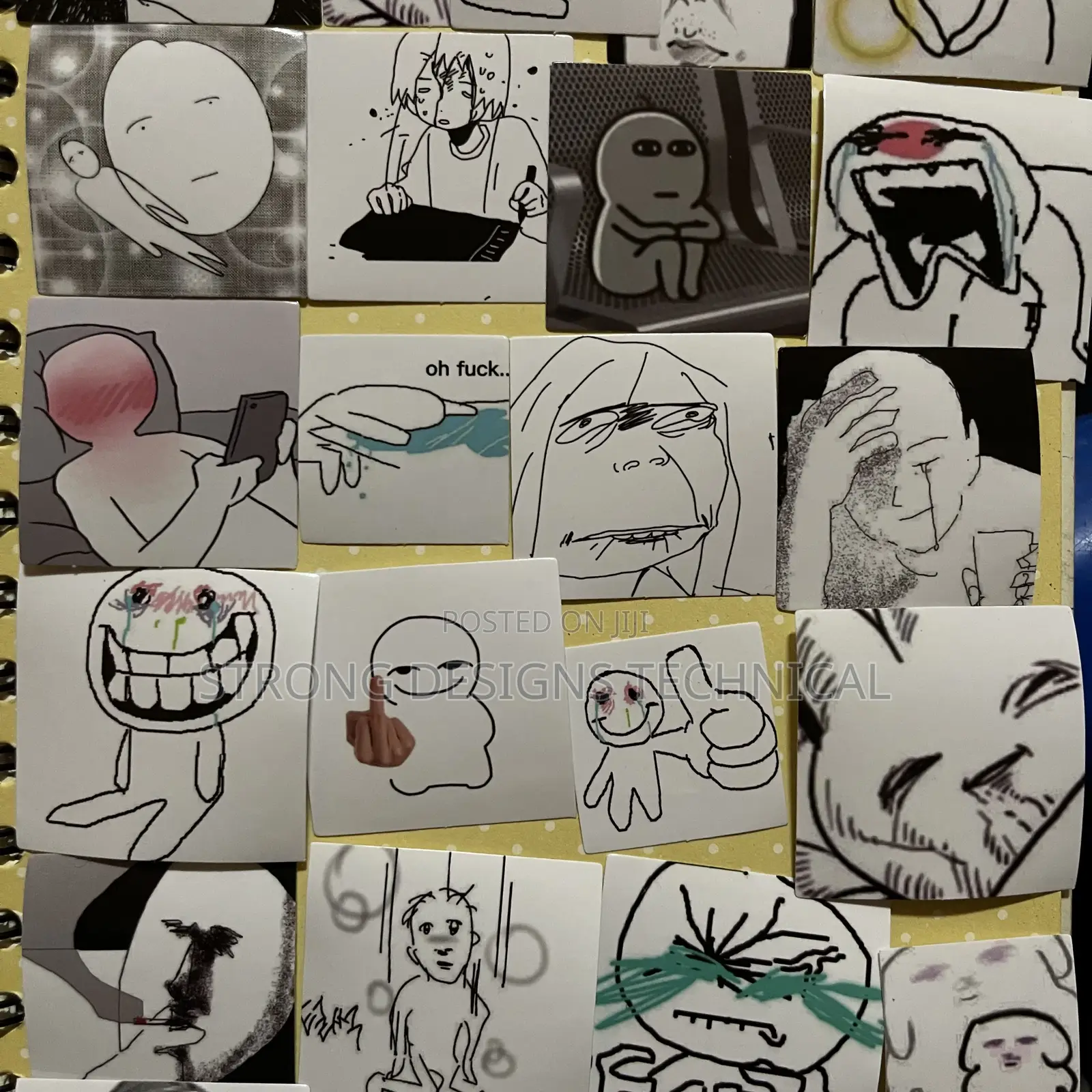“Over It” Funny Expressions Stickers for Laptops/ Phone Cases