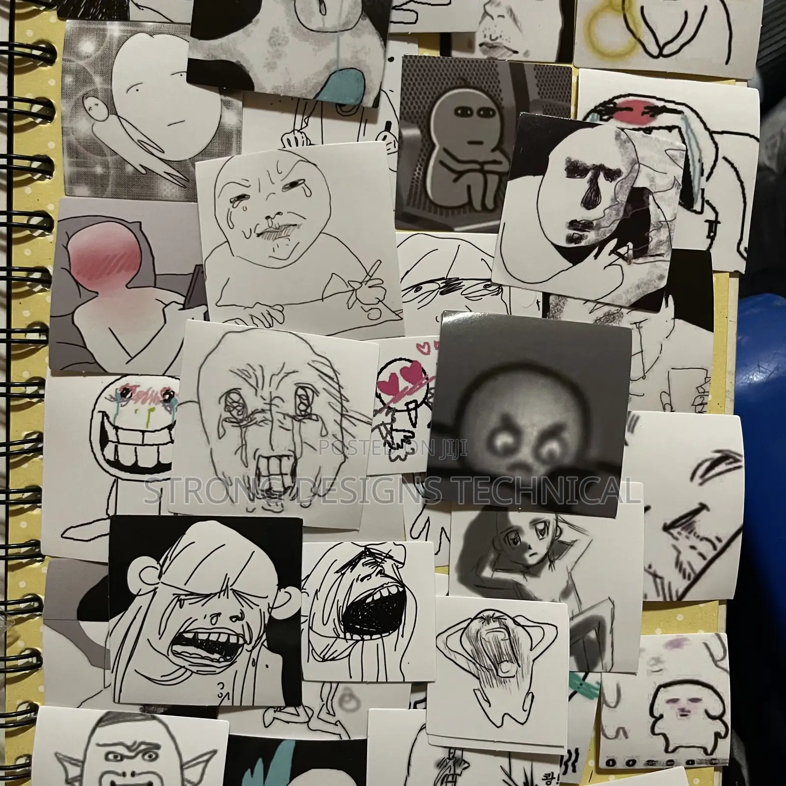 “Over It” Funny Expressions Stickers for Laptops/ Phone Cases