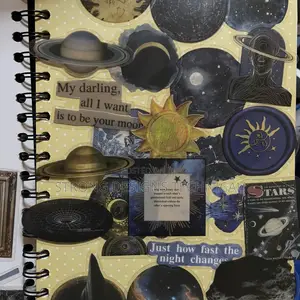 Transparent Moon/ Universe Stickers for Laptops/ Books/