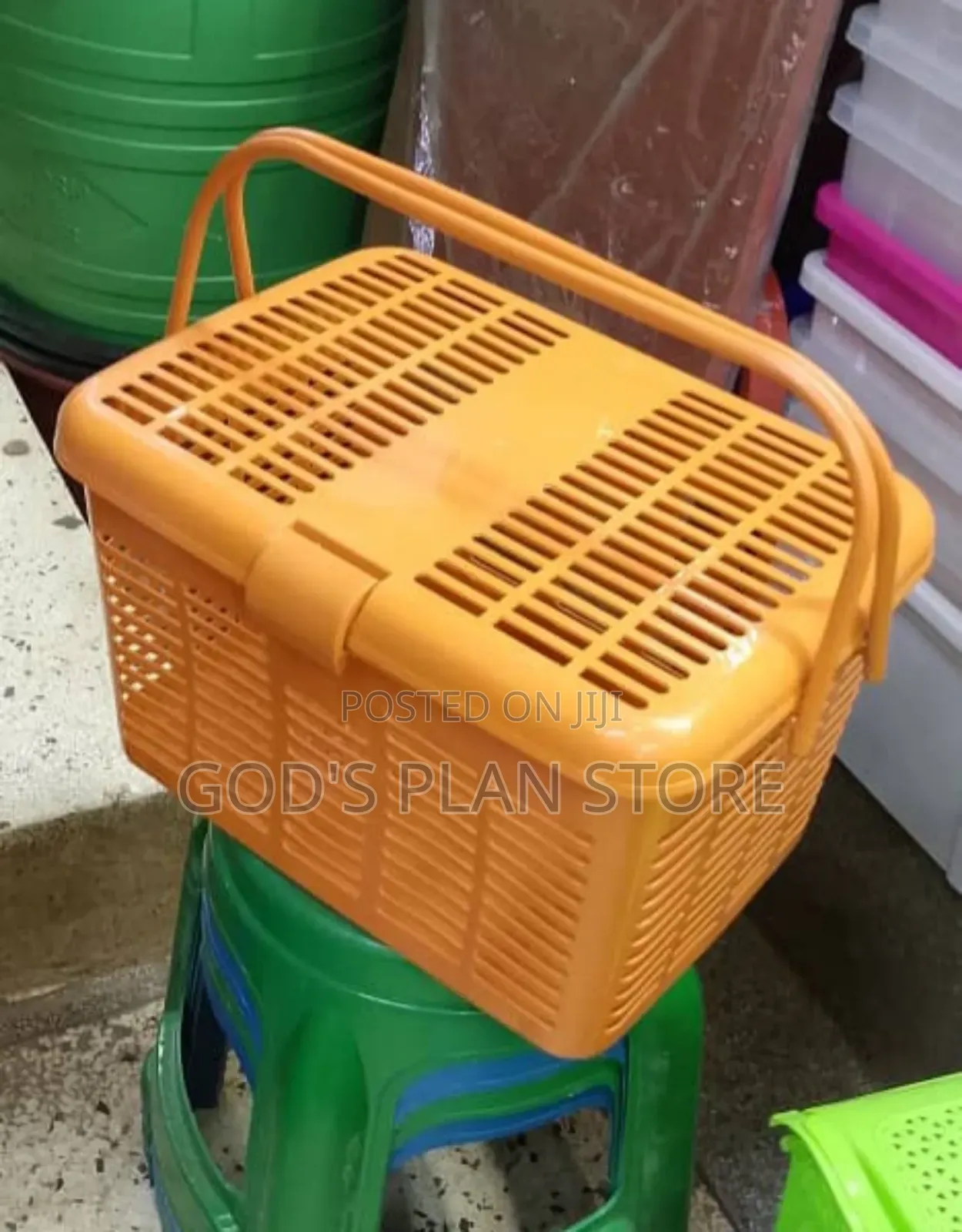 Vd Plastic Shopping Basket Orange