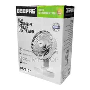 Geepas 8-Inch Rechargeable Table Fan Gf21157
