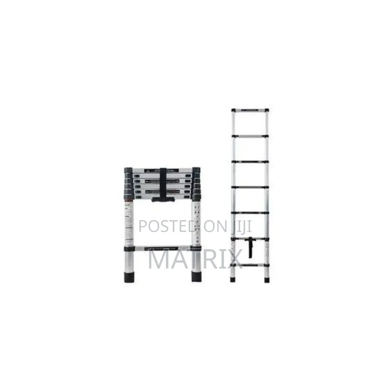 Aluminum Telescopic Extension Ladder -Silver