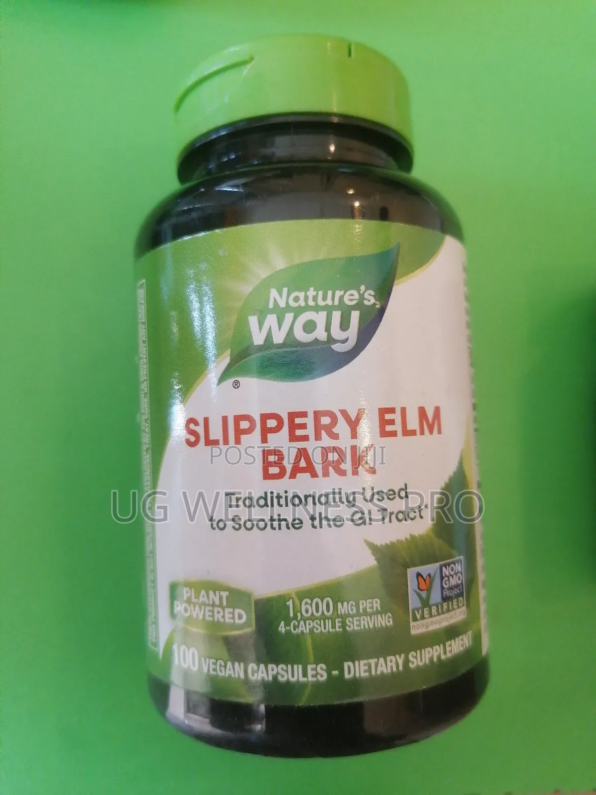 Nature's Way, Slippery Elm Bark, 1,600 Mg, 100 Vegan Caps