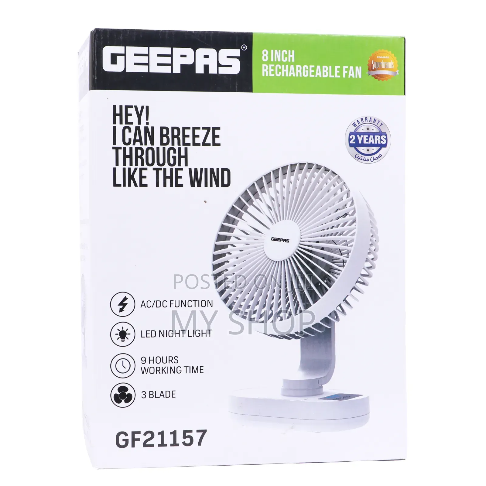 Rechargeable Fan (Table Fan)