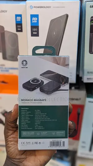 Green Lion Monaco Magsafe Power Bank 10000mah, 15w Wireless Charging