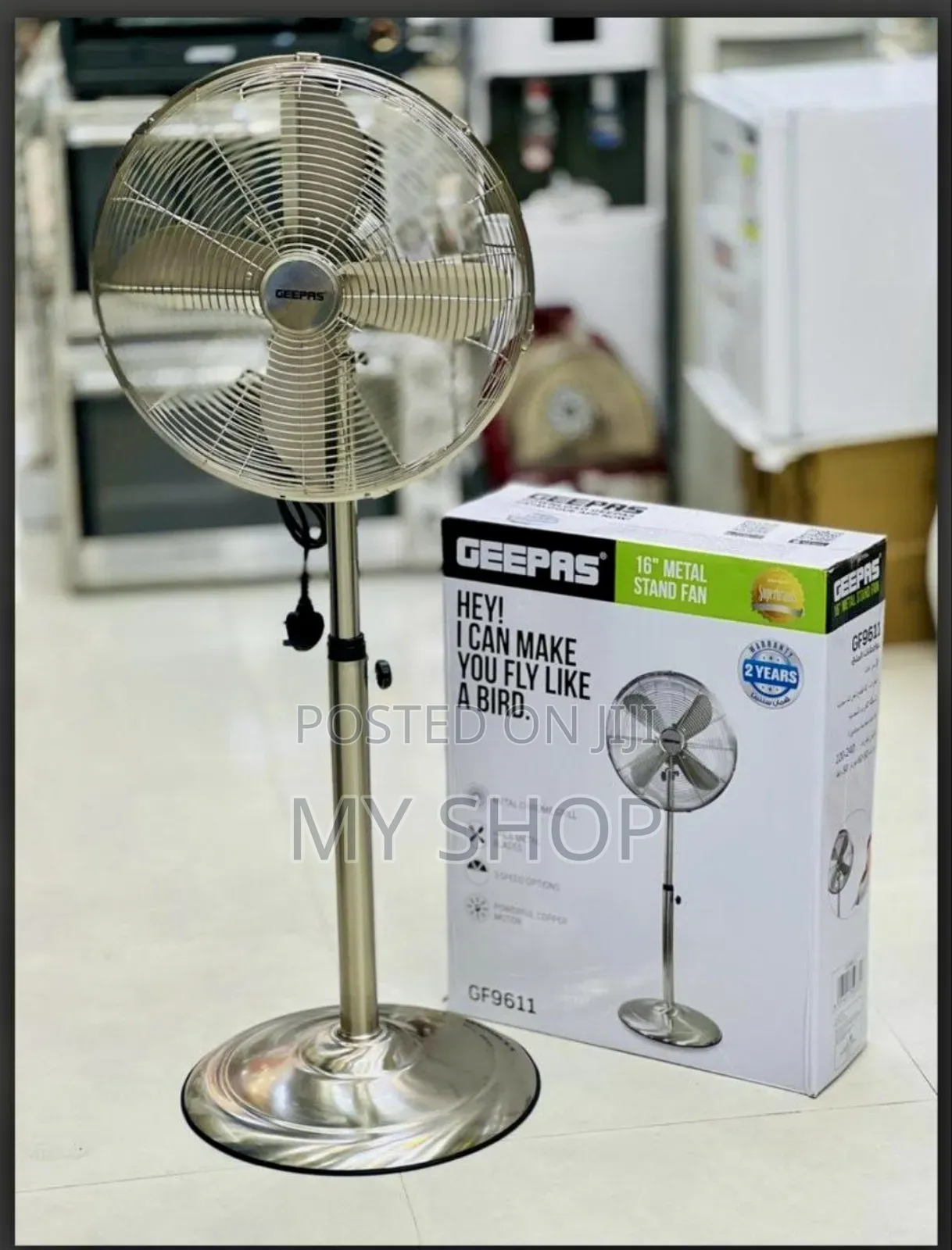Metalic Stand Fan 16" Geepas