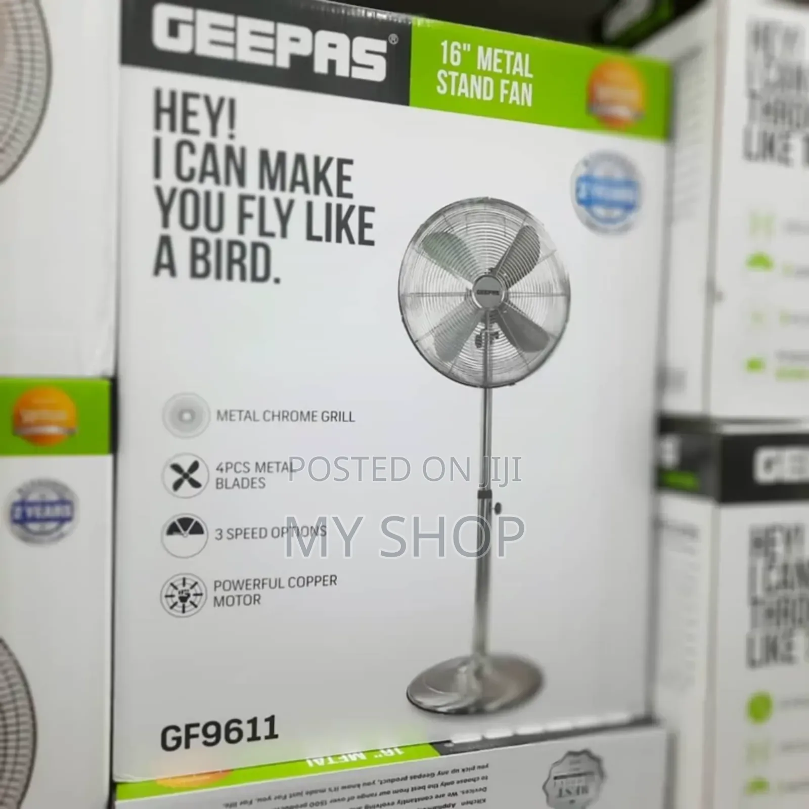Metalic Stand Fan 16" Geepas