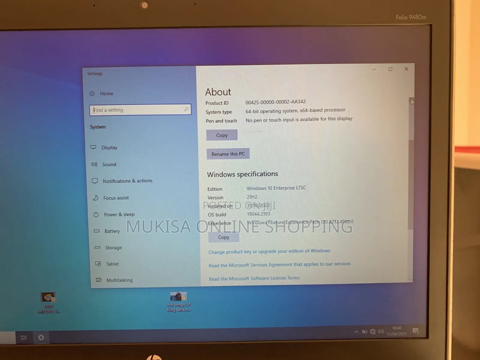 Laptop HP EliteBook Folio 9480M 8GB Intel Core i5 HDD 256GB