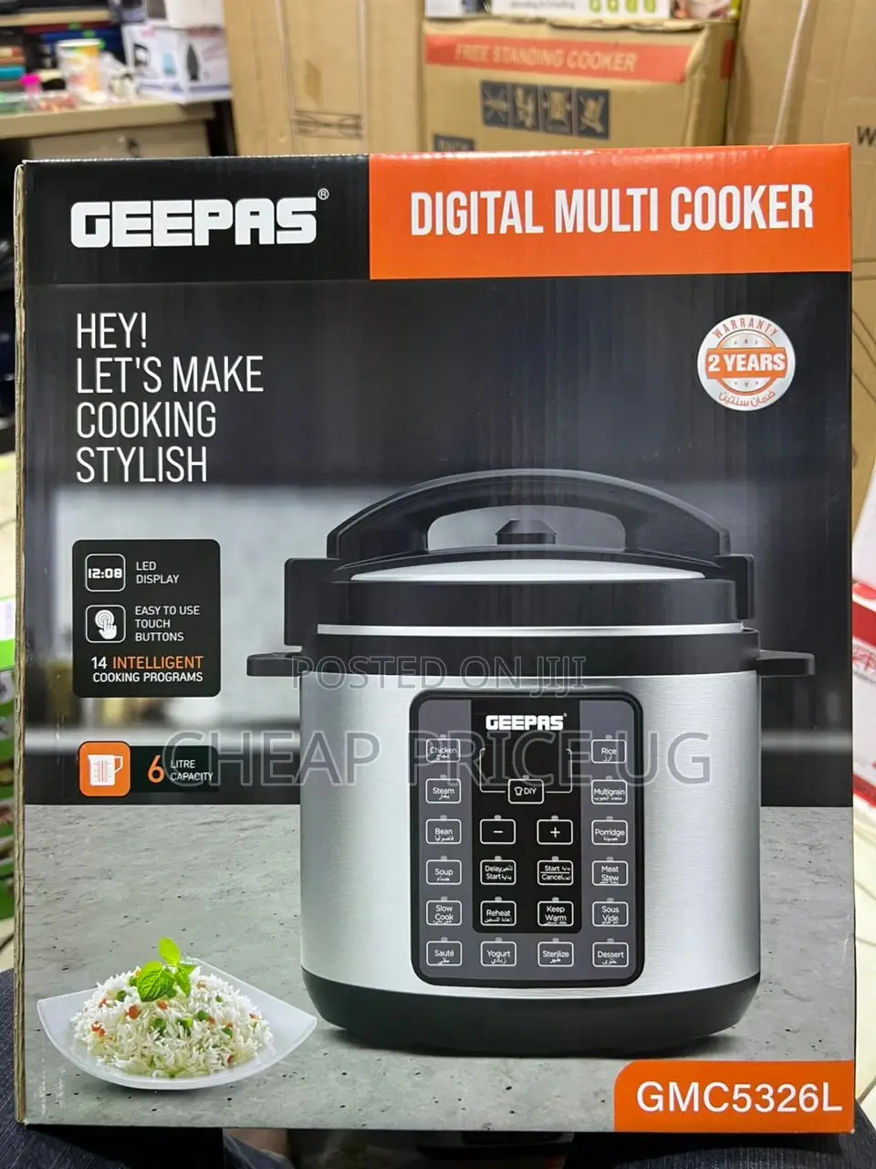 Geepas Digital Multi Cooker/6l Electric Pressure Cooker Geepas