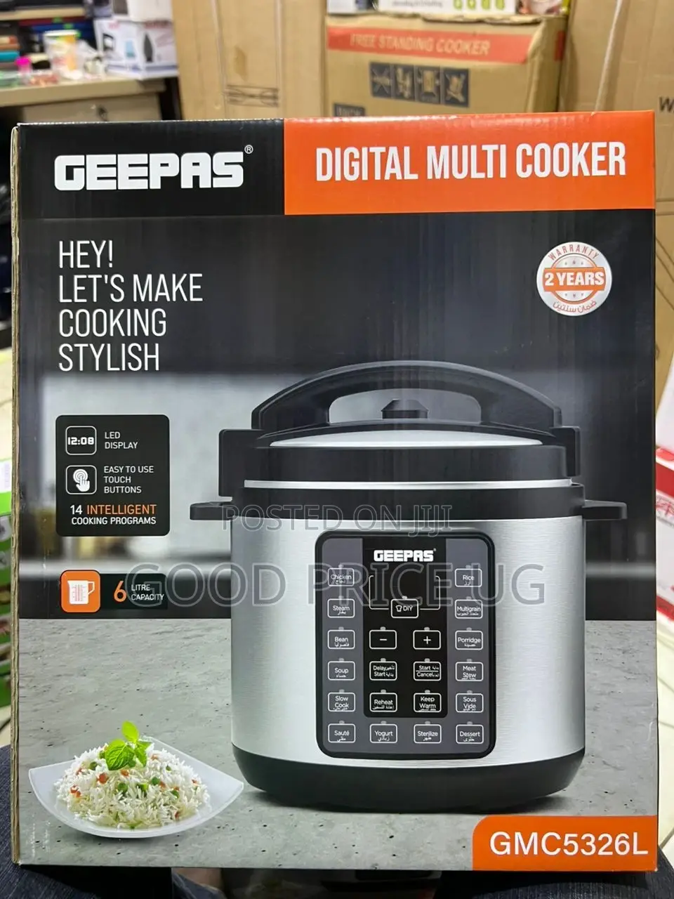 Geepas Digital Multi Cooker/6l Electric Pressure Cooker Geepas