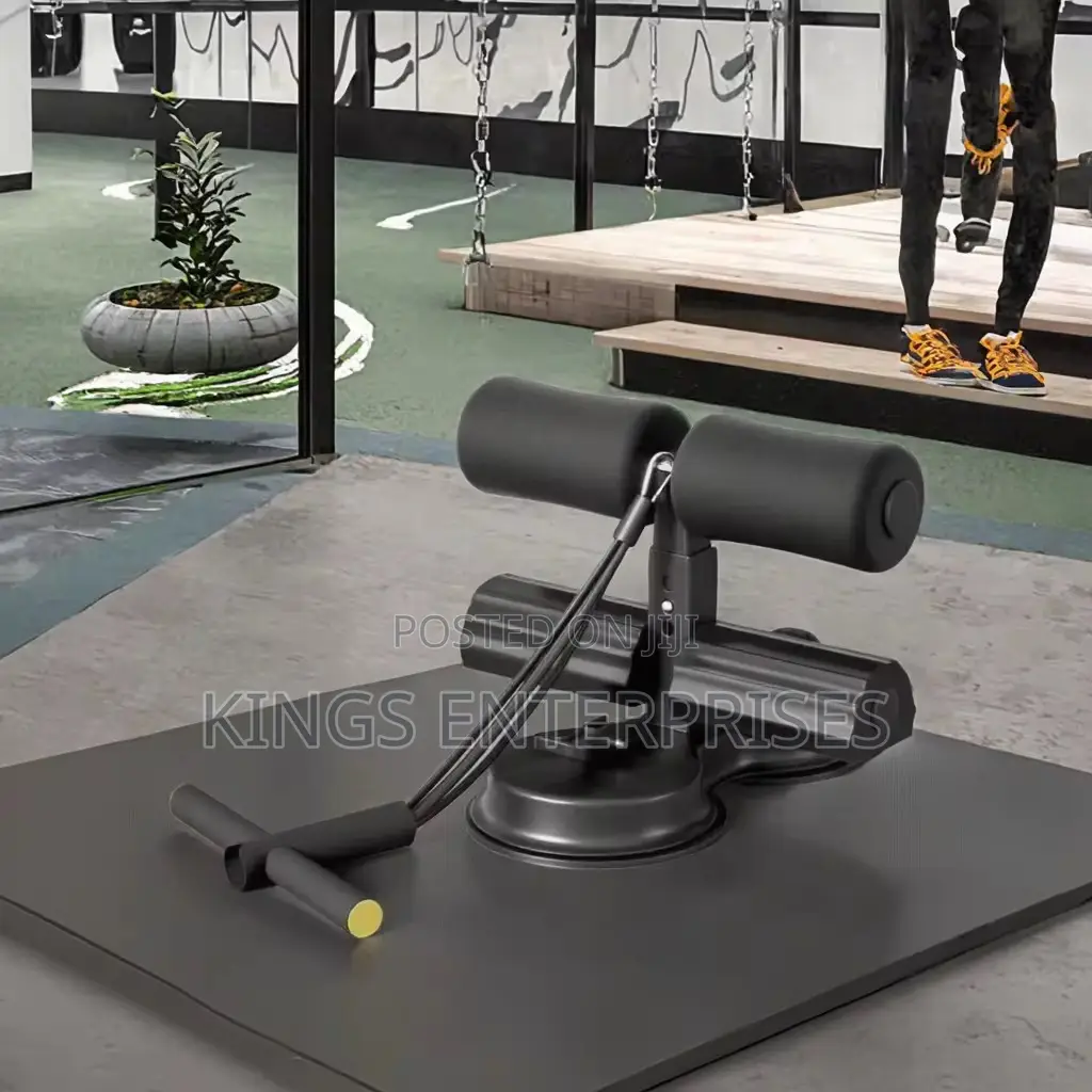 Portable Suction Cup Sit-Up With Ropes