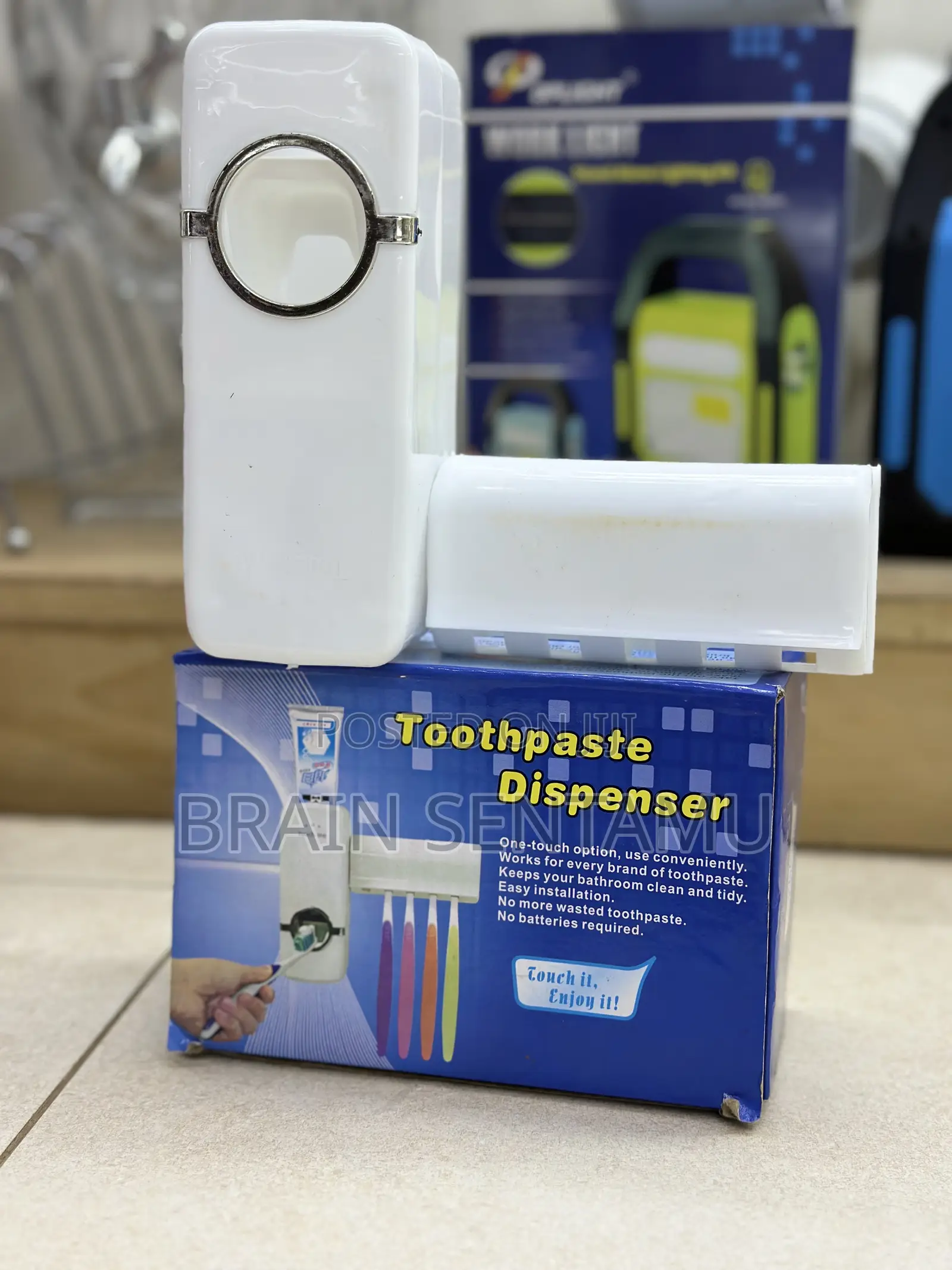 Tooth Paste Dispenser and Tooth Brush Holder