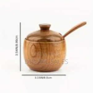 1 Set of 3 Seasoning Jars Plus Tray Set, Retro Wooden Lid Salt