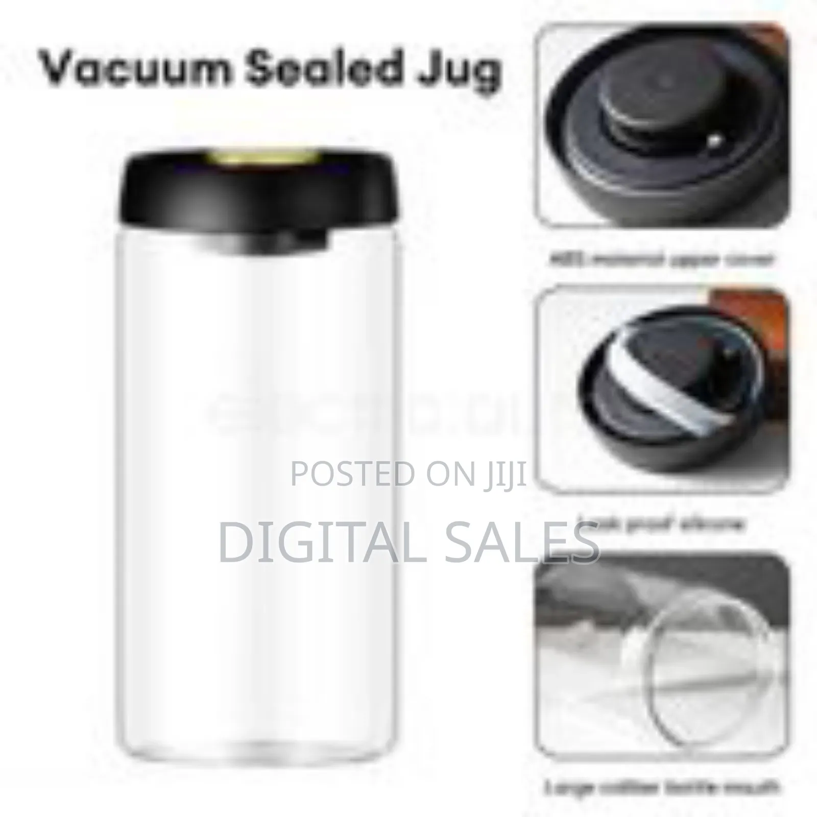2 Pieces of 1200ml 1800ml Vacuum Sealed Tanks for Coffee Beans