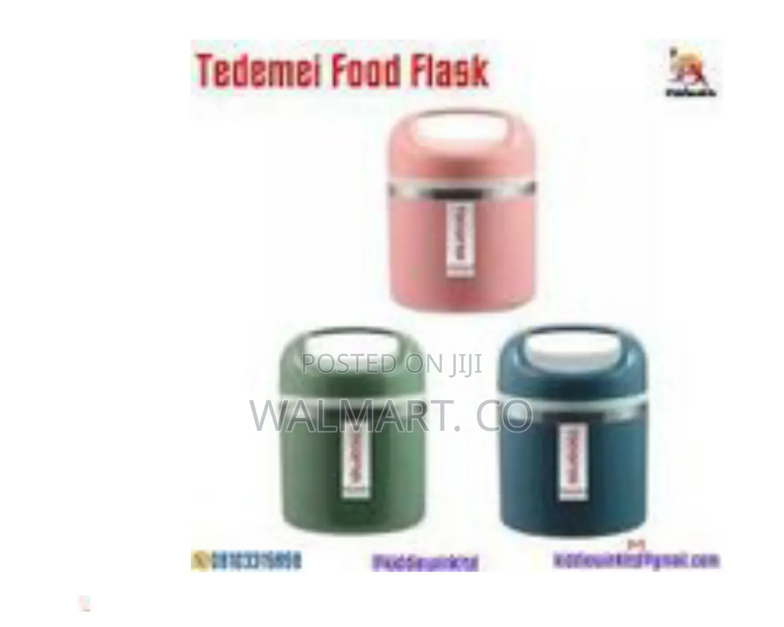 Tedemei Stainless Steel Insulated Airtight Food Flask Multicolor