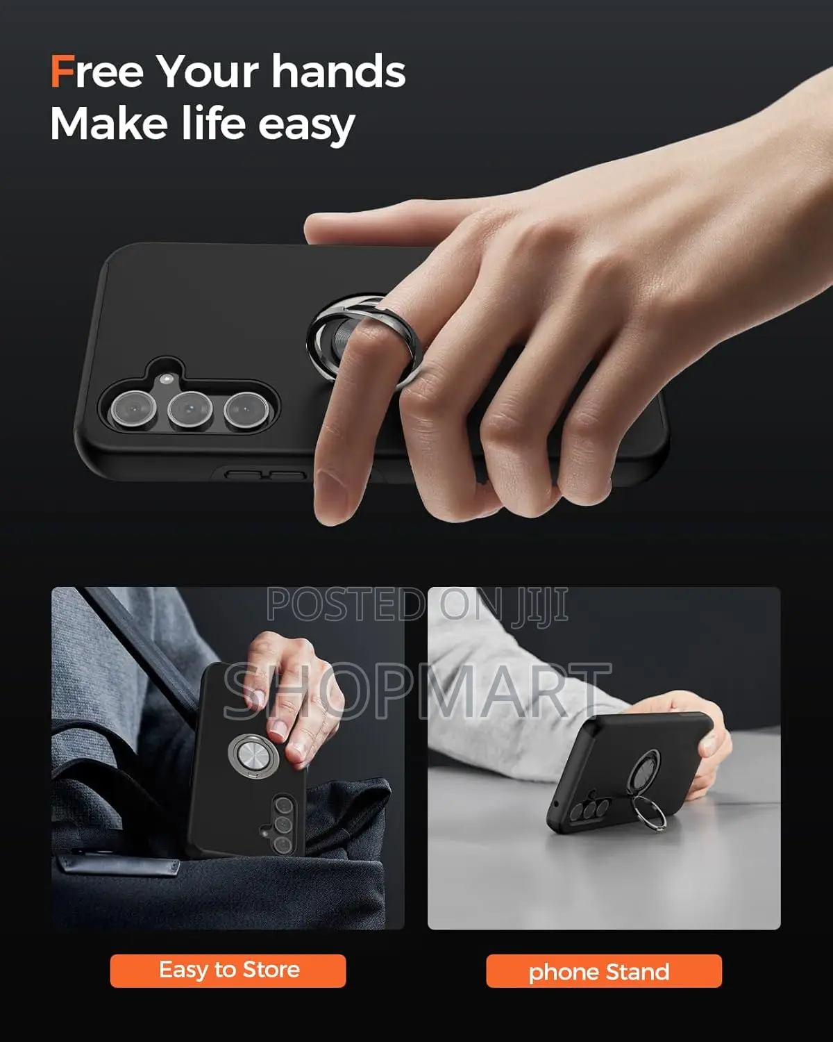 Armoured Phone Ring Case For Samsung A34