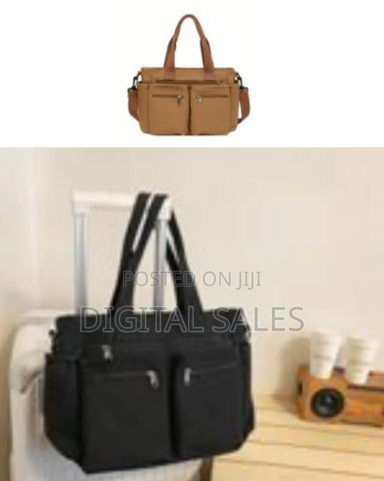 Minimalist Canvas Fashion Tote Bags for Women Multi Pockets Top