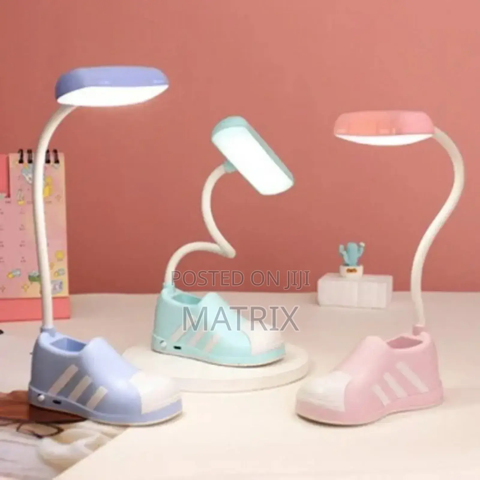 Led Table Lamp With a Flexible Gooseneck and a Base Shaped Like a Shoe