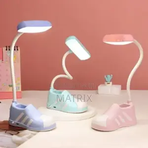 Led Table Lamp With a Flexible Gooseneck and a Base Shaped Like a Shoe