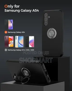 Case for Samsung Galaxy A54 Case, Dual Layer Protective Pc Back, Black
