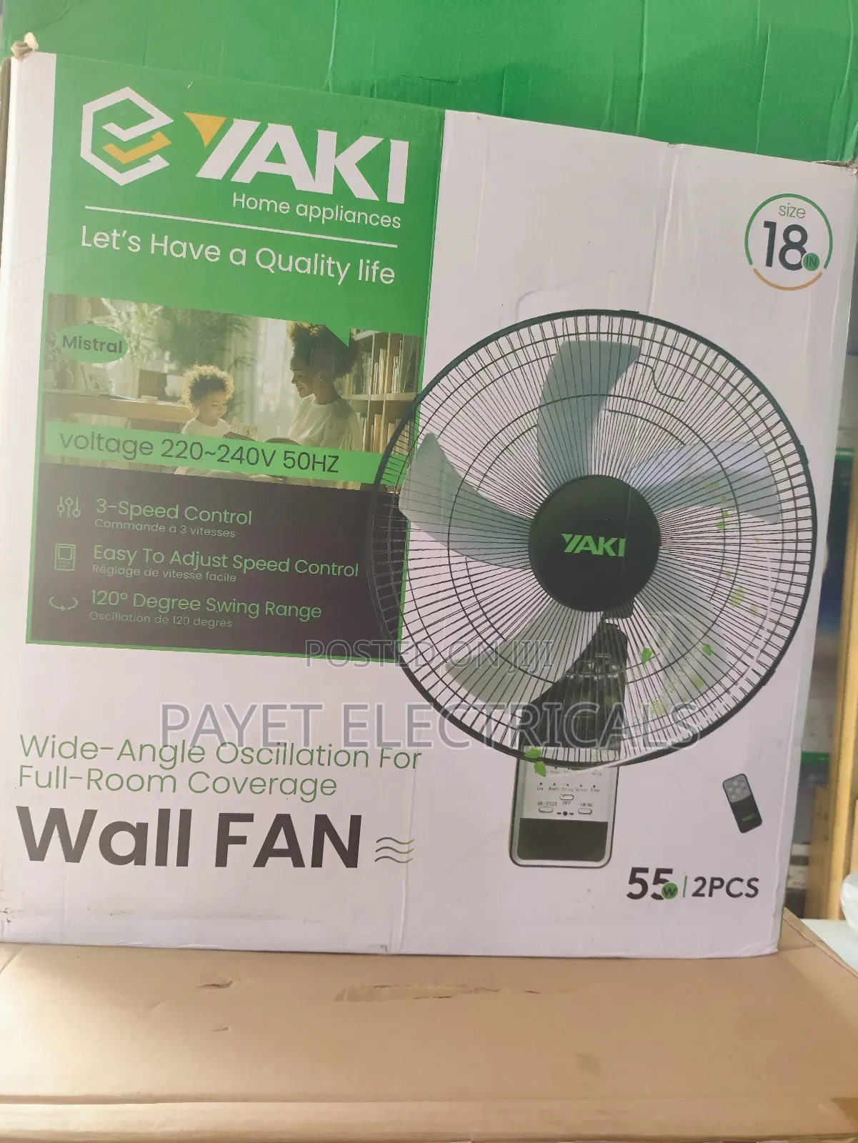 Mistral Yaki Wall Fan for Your Room