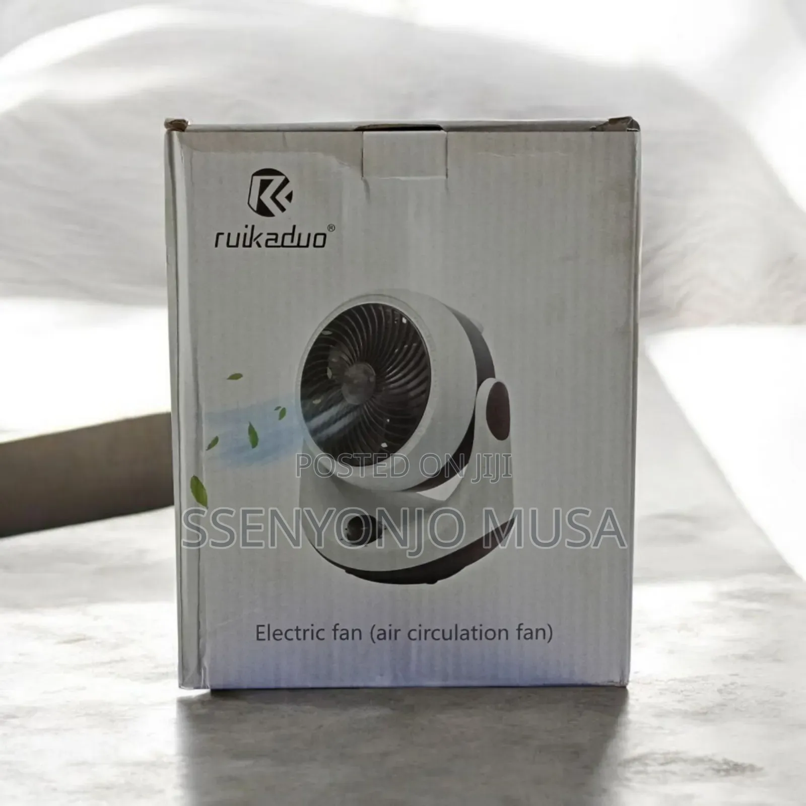 Ruikaduo Electric Air Circulation Fan – White/Green | Powerful Cooling