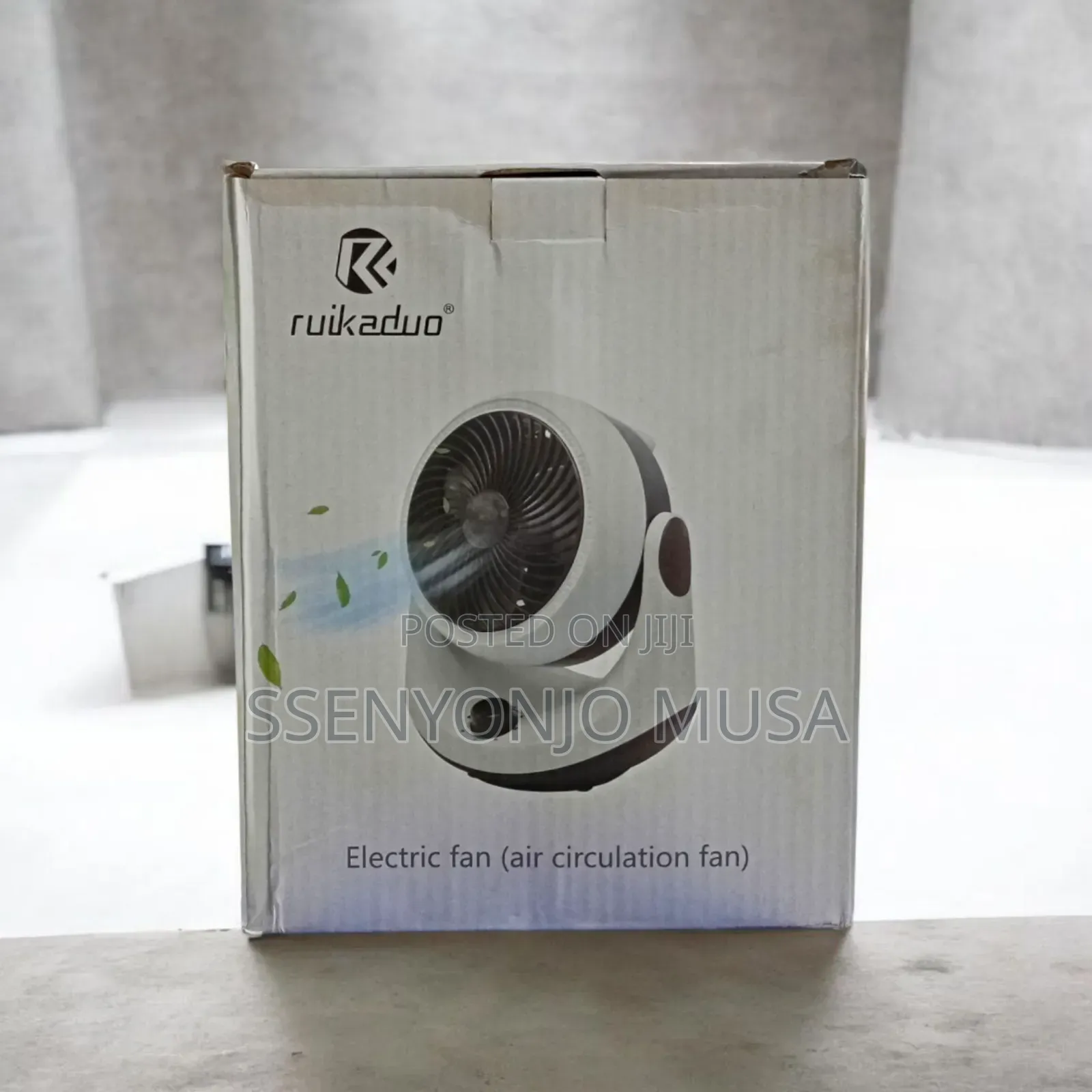 Ruikaduo Electric Air Circulation Fan – White/Green | Powerful Cooling